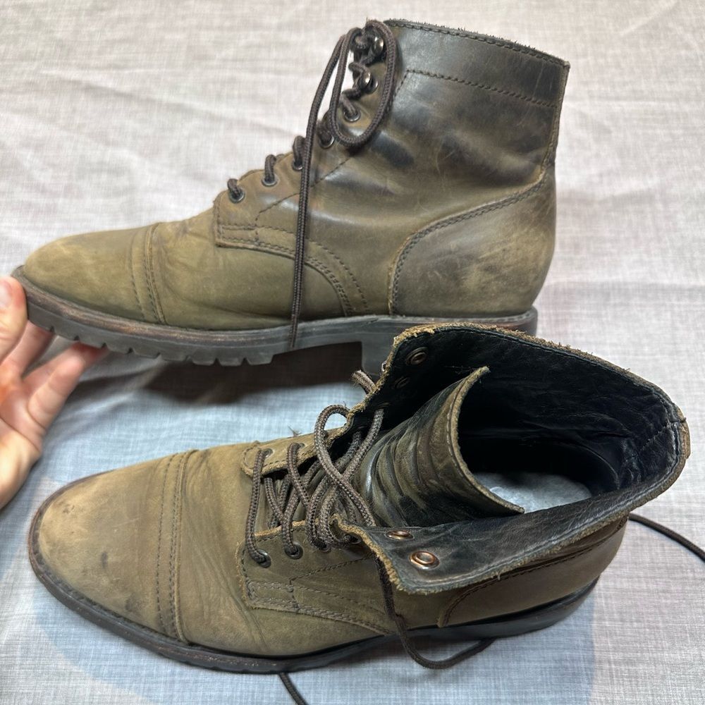 Thursday Boot Company Captain StormKing Dark Olive Leather Combat Boots Size 7.5 - Picture 12 of 13